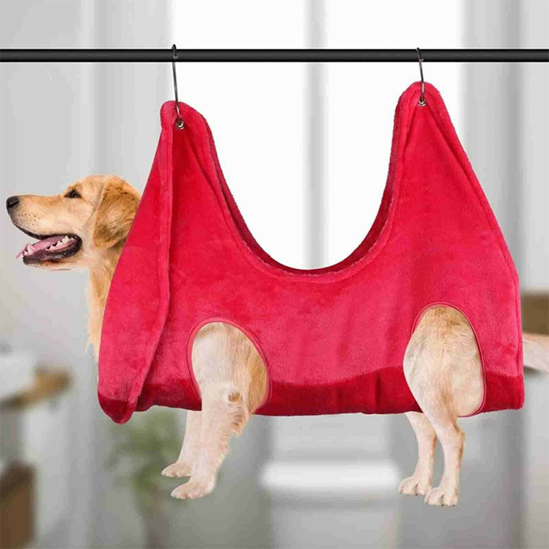 Pet Dog Grooming Hammock Harness Dog Hammock Restraint Bag Helper Breathable Dogs Grooming Trimming Hammock Helper Cats