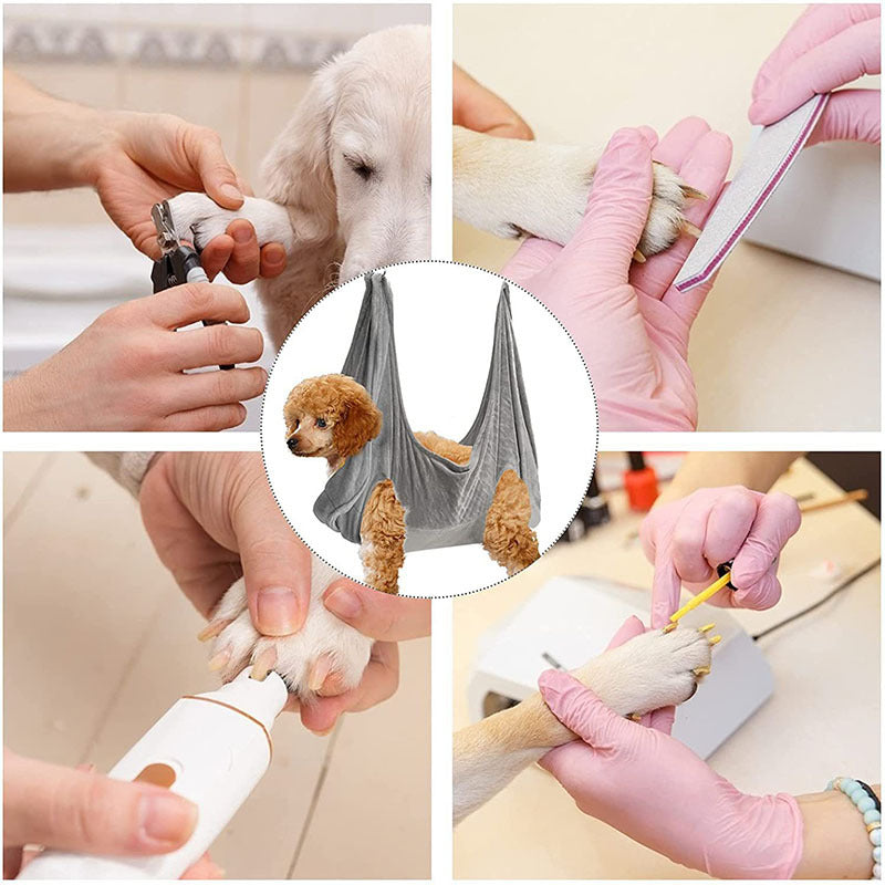 Pet Dog Grooming Hammock Harness Dog Hammock Restraint Bag Helper Breathable Dogs Grooming Trimming Hammock Helper Cats