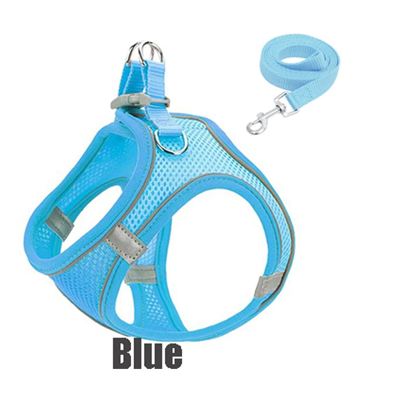 Reflective Pet Harness Dogs Strap with Leash Adjustable Harness Vest Breathable