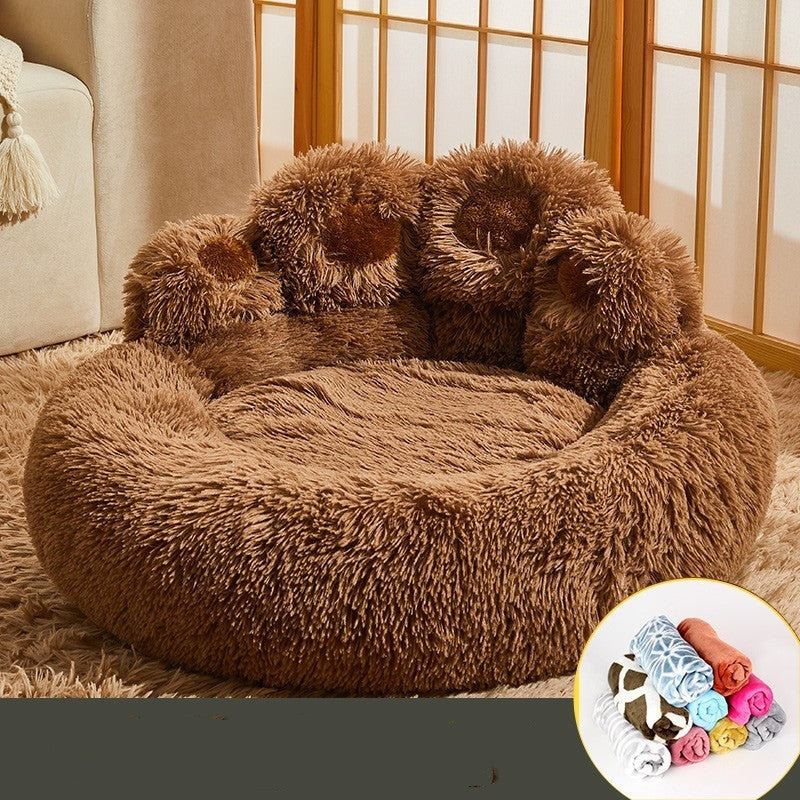 Kennel Warm Medium Large Dog Bed Fleece-lined Sofa Mattress