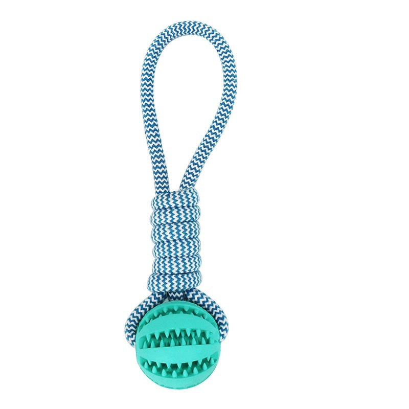 Dog Toys Treat Balls Interactive Hemp Rope Rubber Leaking Balls  Chewing Bite Resistant Toys Pet Tooth Cleaning Bite Resistant Toy Ball For Pet Dogs Puppy